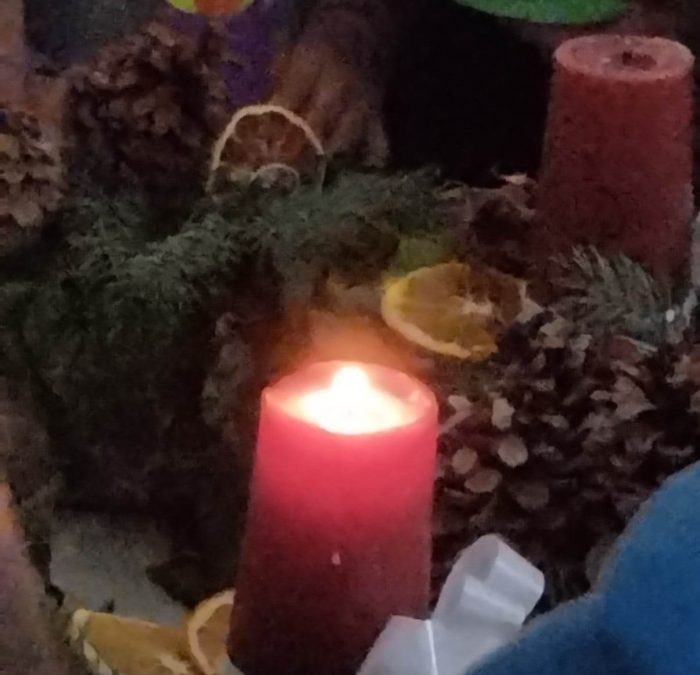 Az első ádventi gyertyagyújtásunk