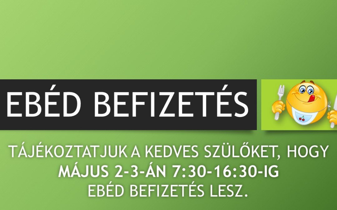 Ebéd befizetés