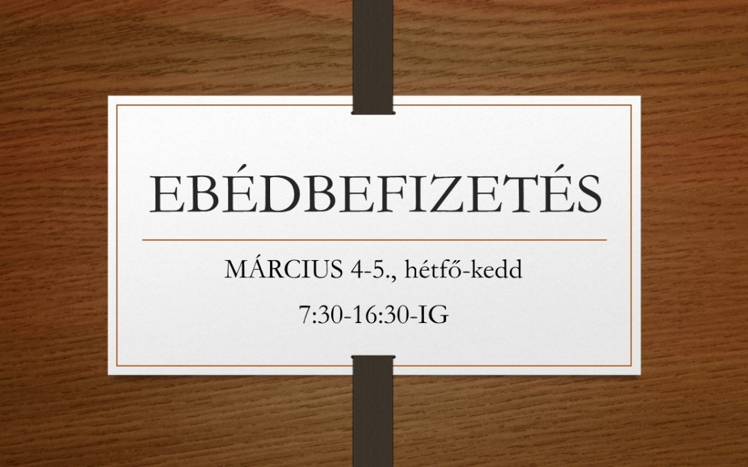 Ebédbefizetés