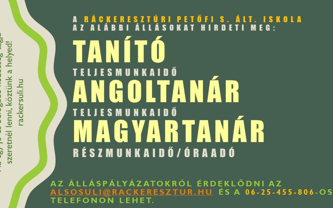 Aktuális álláspályázataink